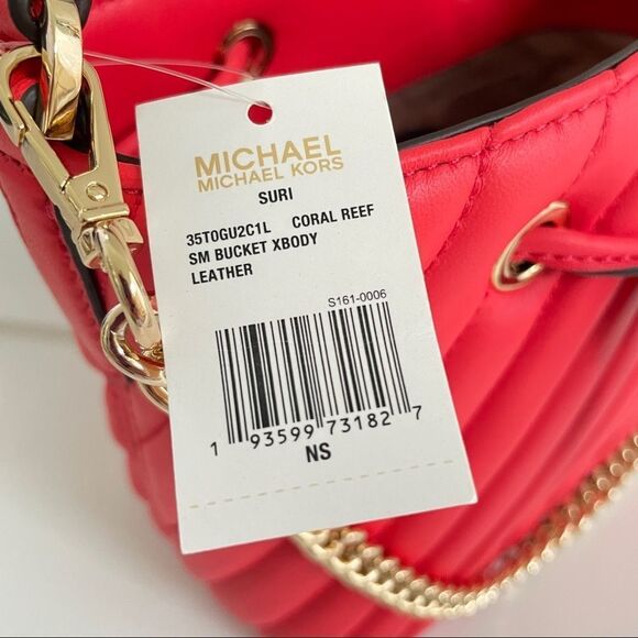 Michael Kors Suri Sm Quilted Bucket Crossbody Bag New With Tags - Picture 7 of 7